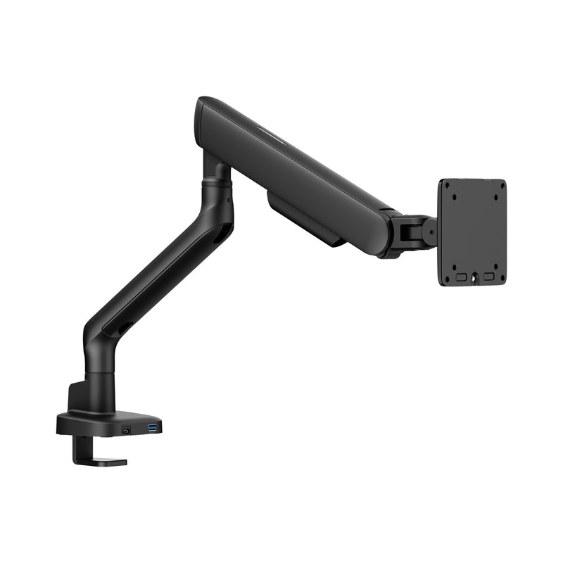 Alberenz® Enkele Monitorarm - Tot 40 inch - met USB-C & USB-A - Zwart