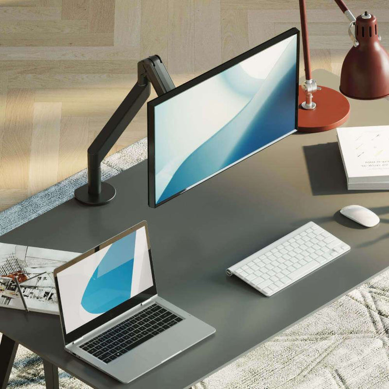 Alberenz® Enkele Monitorarm Gasveer Donkergrijs