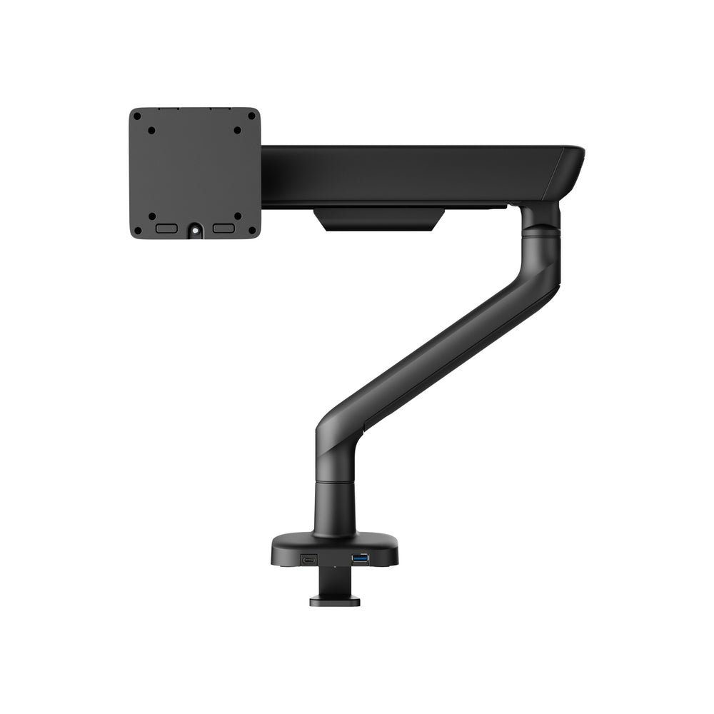 Alberenz® Enkele Monitorarm - Tot 40 inch - met USB-C & USB-A - Zwart