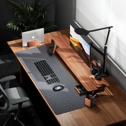 Alberenz® Walnut Wooden Monitor Riser - 2 Monitors