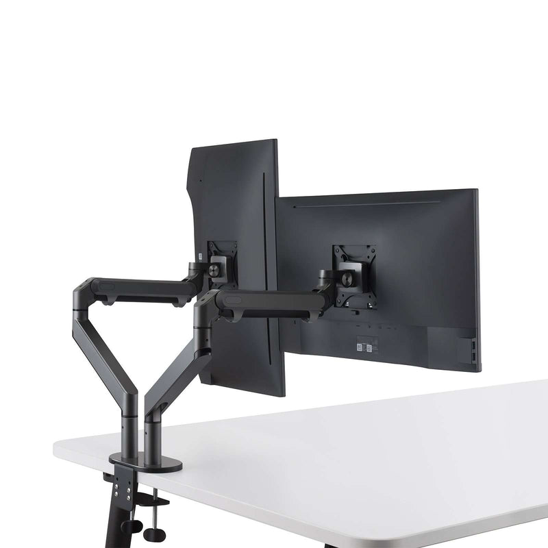 Alberenz® Dubbele Monitorarm Met Gasveer Donkergrijs