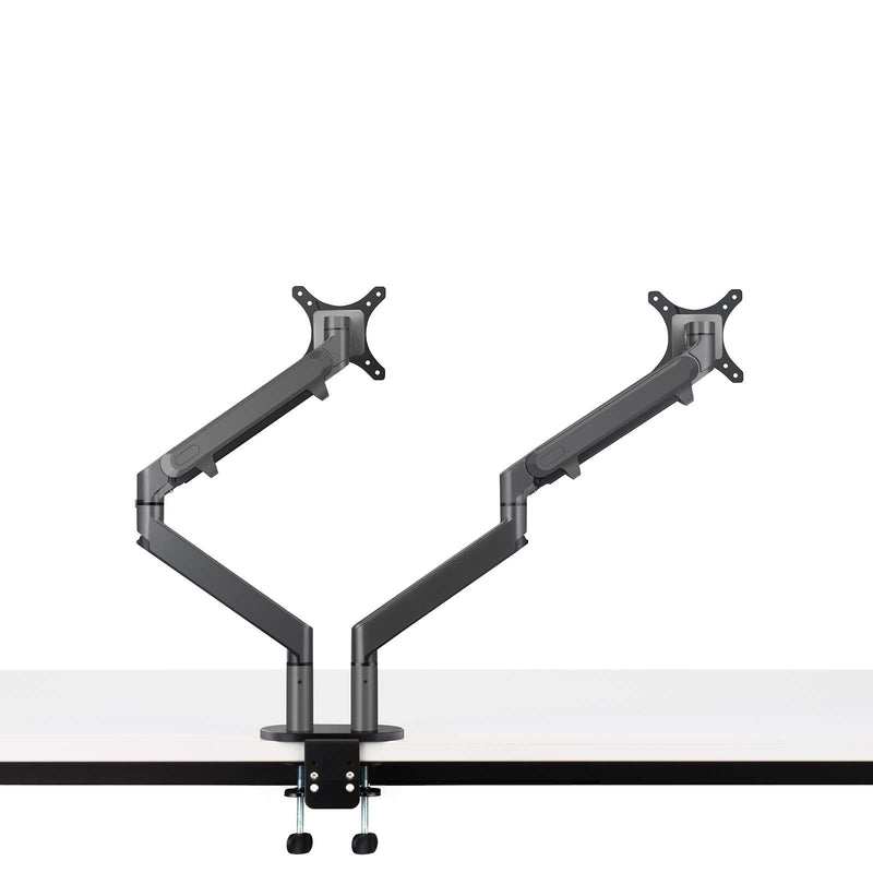 Alberenz® Dubbele Monitorarm Met Gasveer Donkergrijs