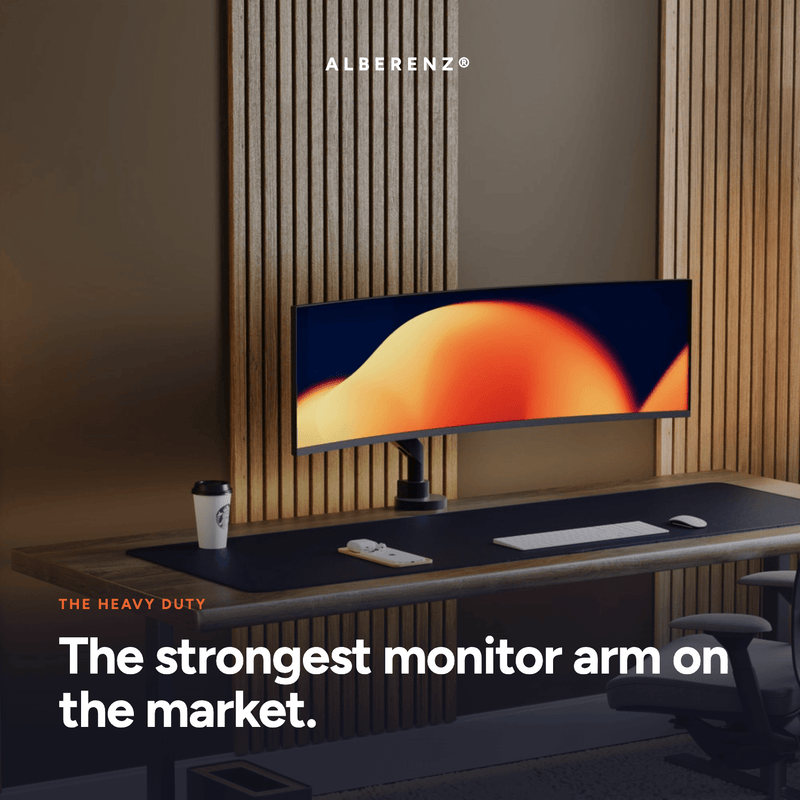 Alberenz® Heavy Duty monitorbeugel met gasveer (tot 57 inch)