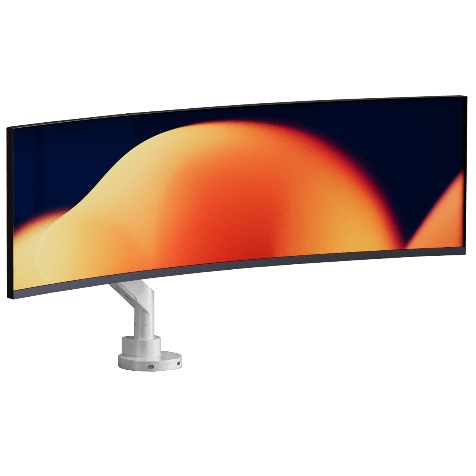 Alberenz® Heavy Duty Gas Spring Monitor Mount White (up to 57 inches) - Alberenz - Monitor mount