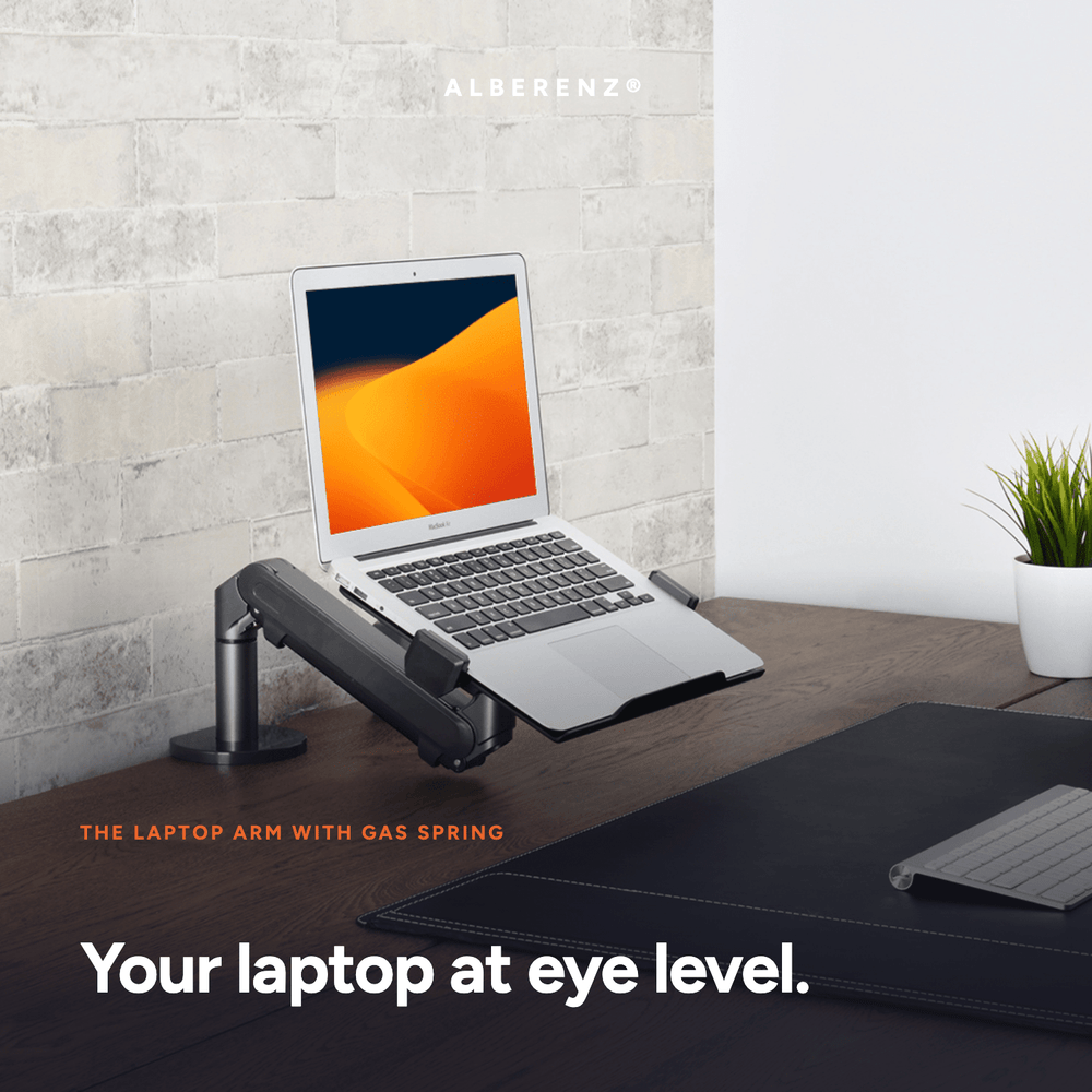 Alberenz® plynové rameno na notebook – tmavě šedé