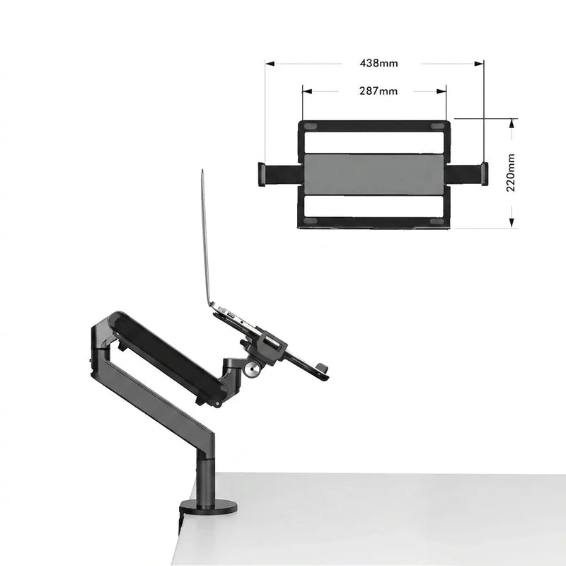 Alberenz® Laptoparm Gasveer - Donkergrijs
