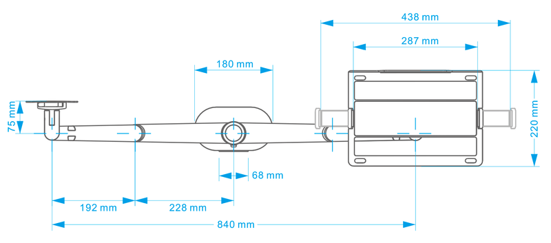Alberenz® rameno pro monitor k notebooku černé