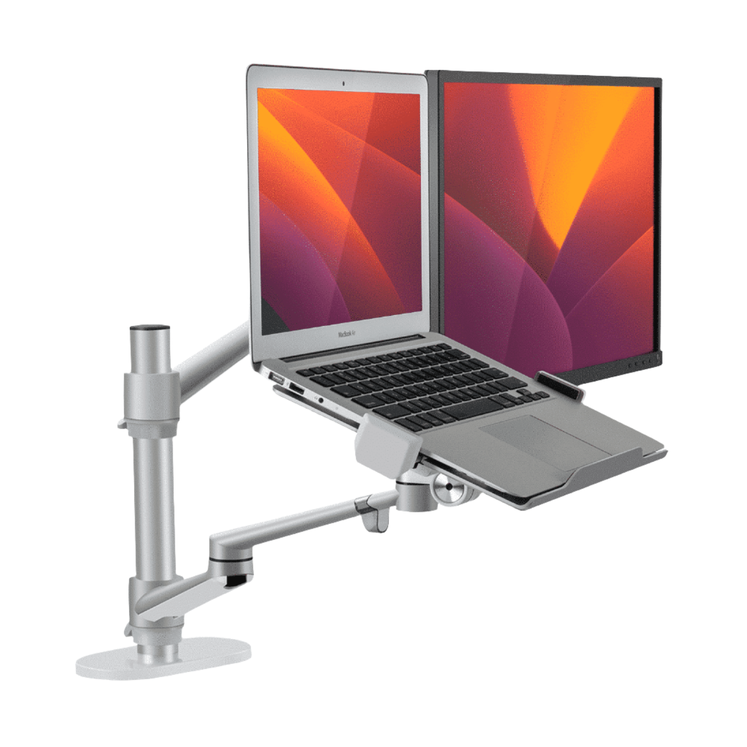 Alberenz® Laptop Monitor Arm Silver - Alberenz - +