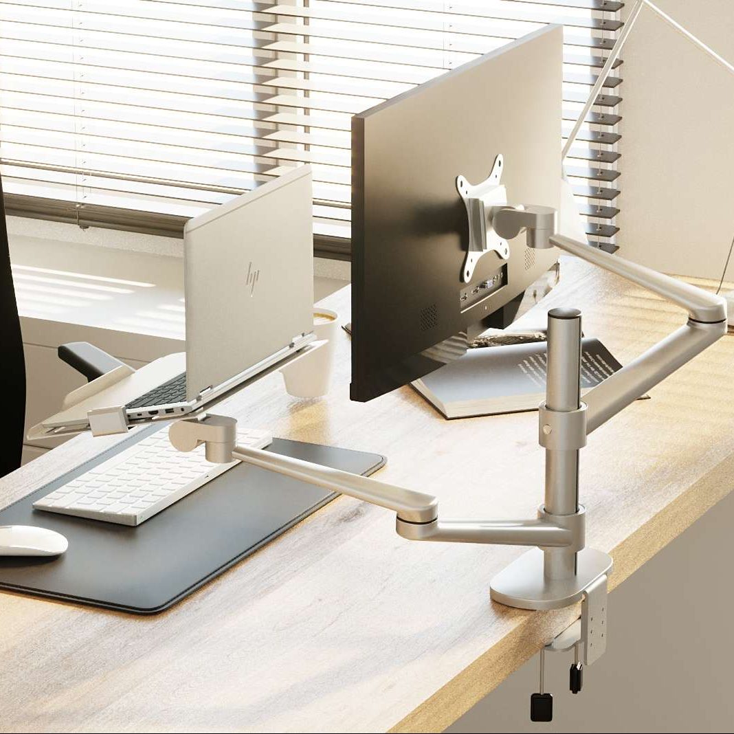 Alberenz® Laptop Monitor Arm Silver - Alberenz -