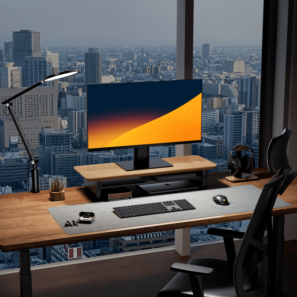 Alberenz® Eiken Houten Monitorverhoger - 1 Monitor