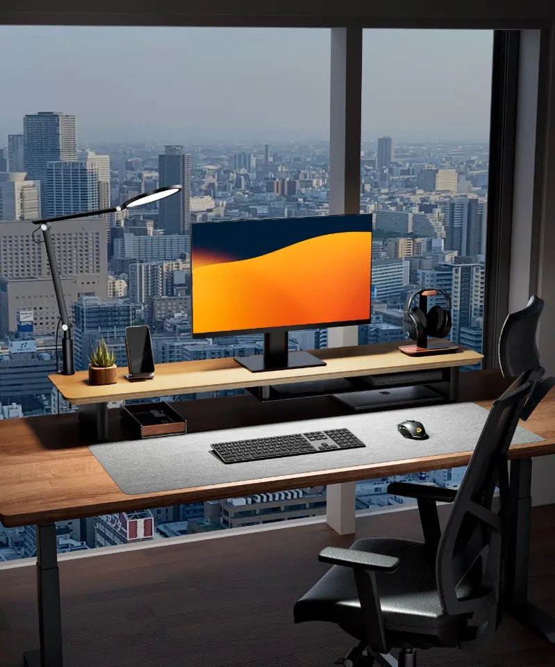 Alberenz® dubový dřevěný podstavec pod monitor - 2 monitory