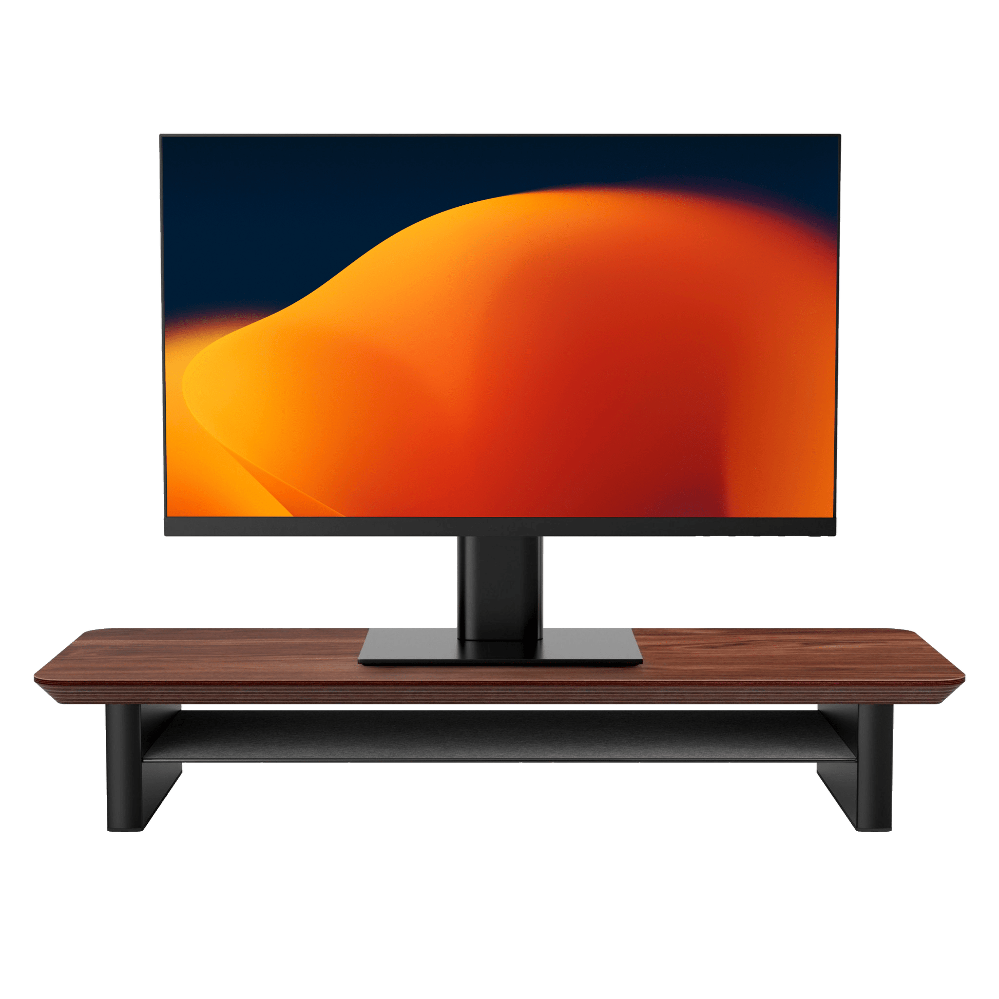 Alberenz® Walnut Wooden Monitor Riser - 1 Monitor - Alberenz - 