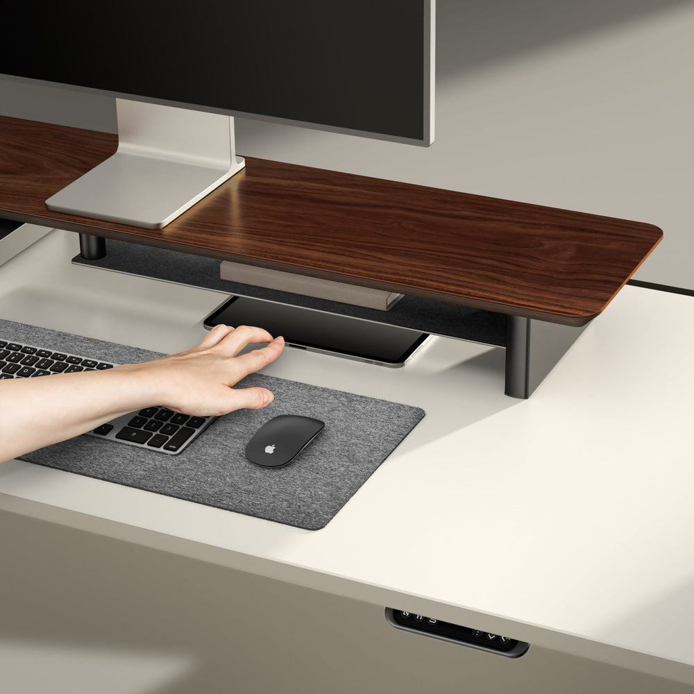 Alberenz® Walnoot Houten Monitorverhoger - 2 Monitoren